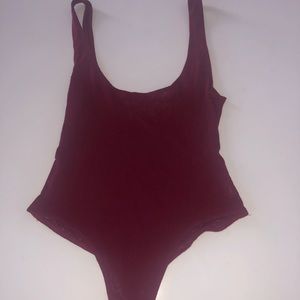 Free People- Maroon body suit